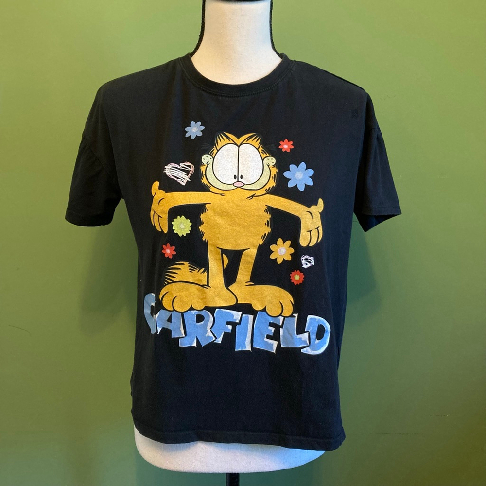 Women's Black Garfield Short Sleeve Tee XS
